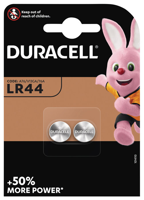 Duracell knapcellebatterier LR44 2-pk.